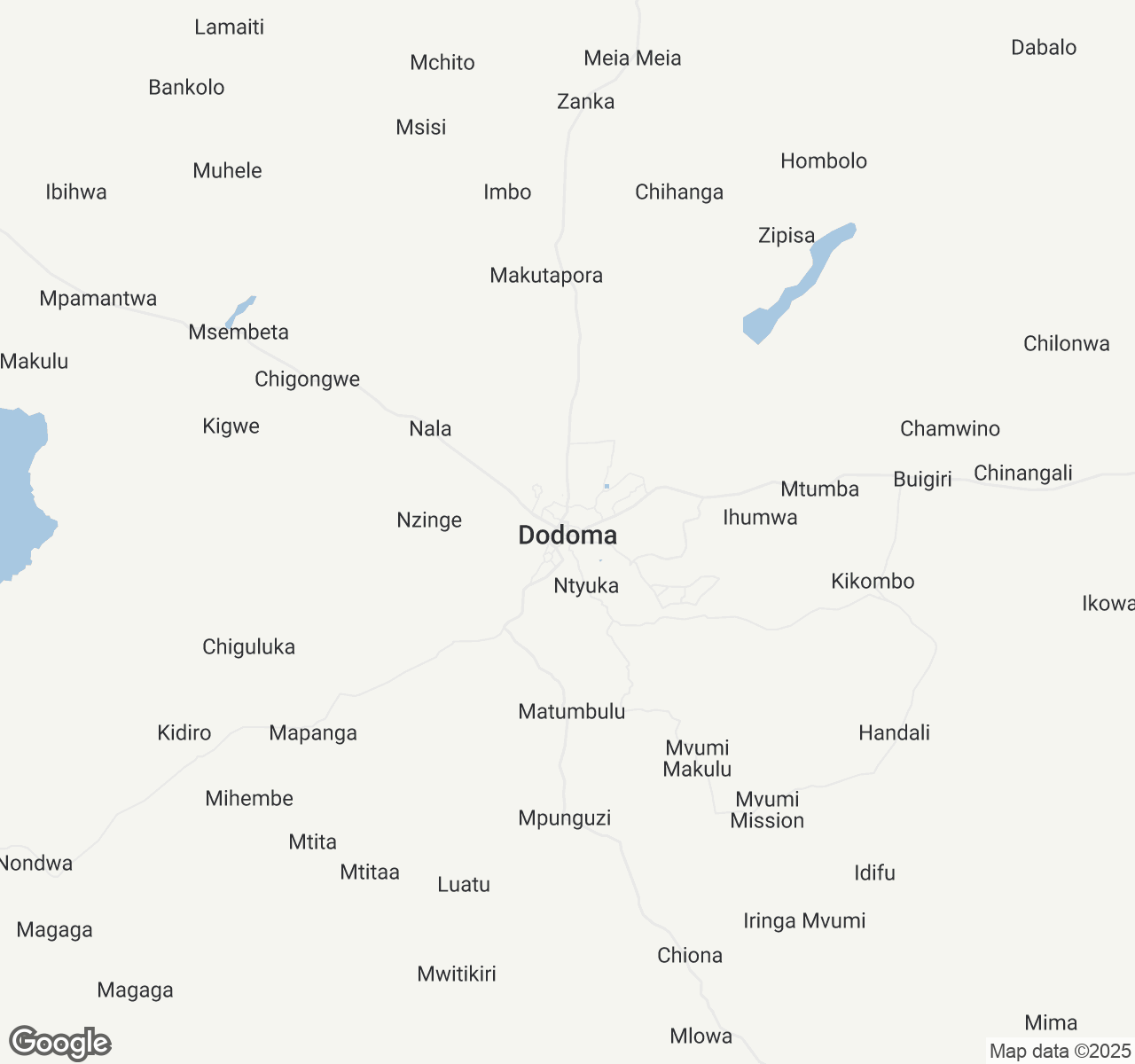Map of Dodoma