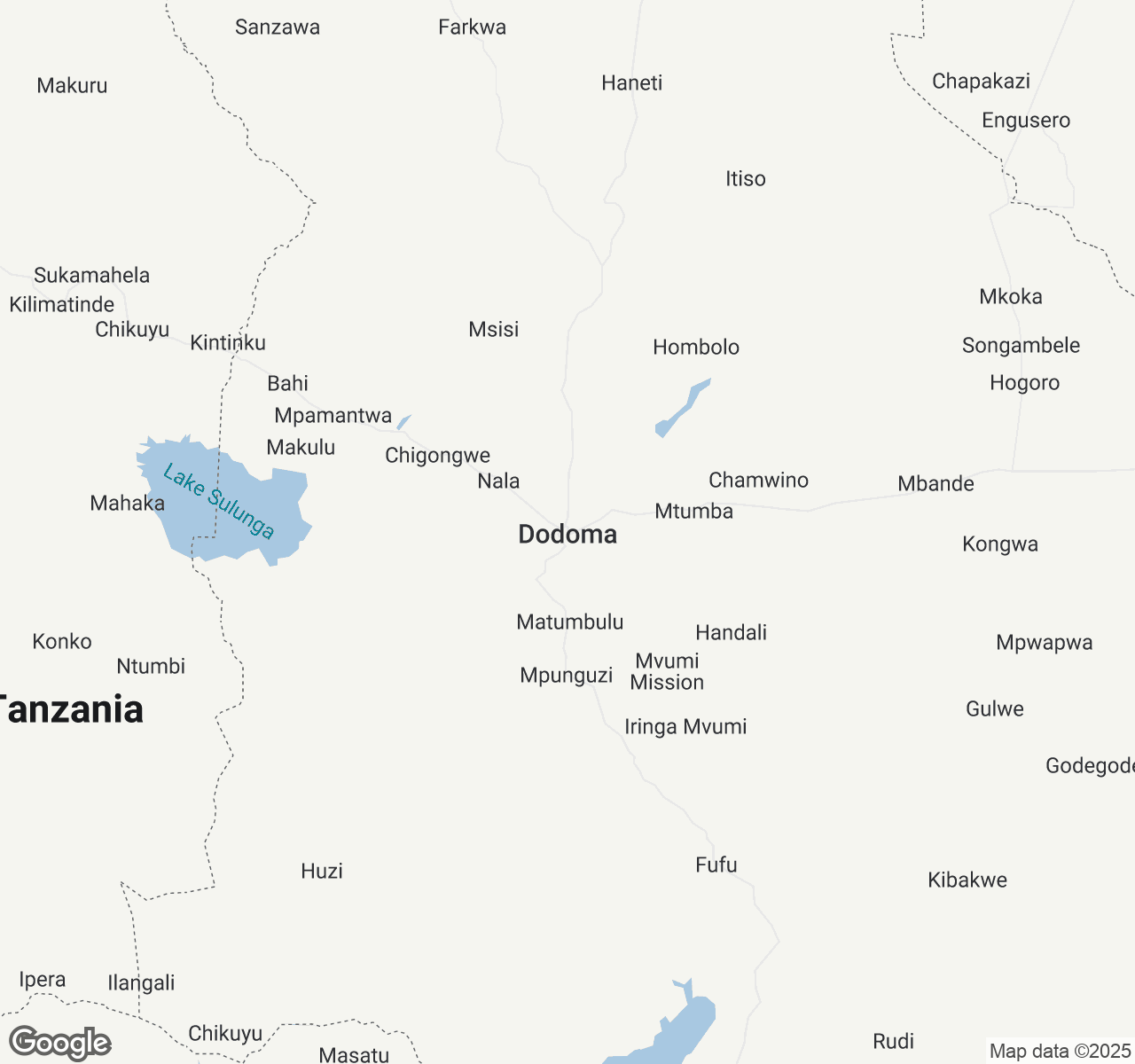 Map of Dodoma